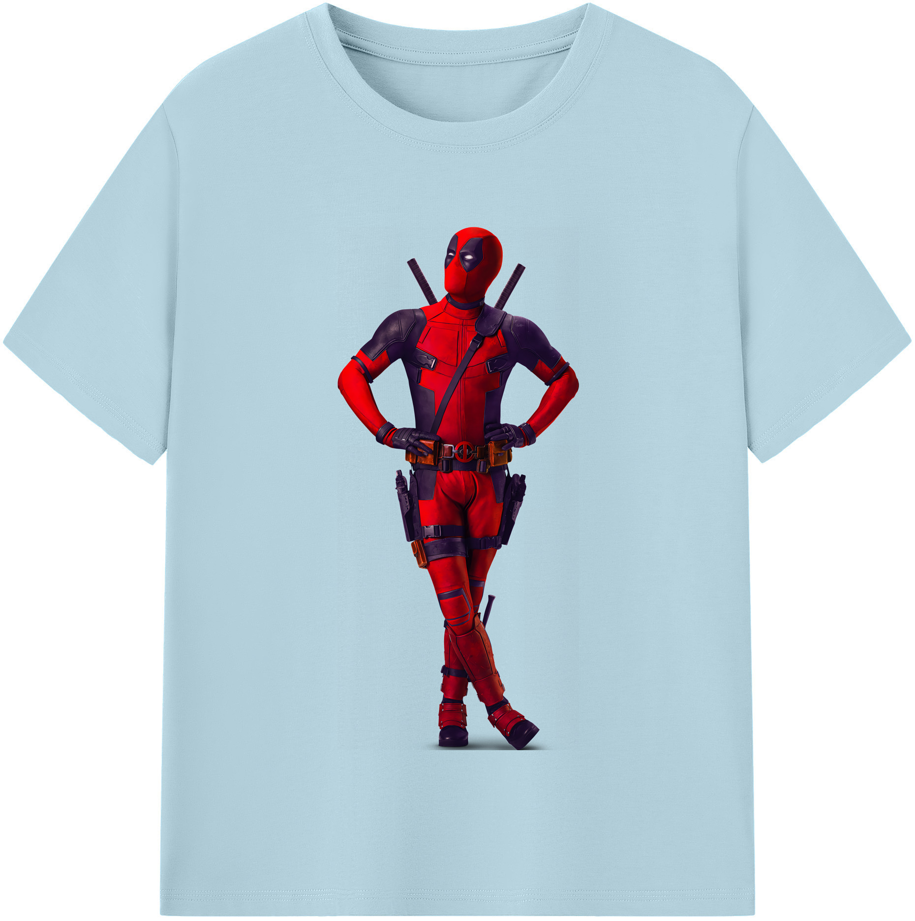 （画像用） Deadpool デッドプール 綿100％半袖Tシャツ（フロントプリント）